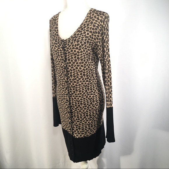MAC & JAC | Leopard Print Sweater Dress or Duster - Picture 5 of 8